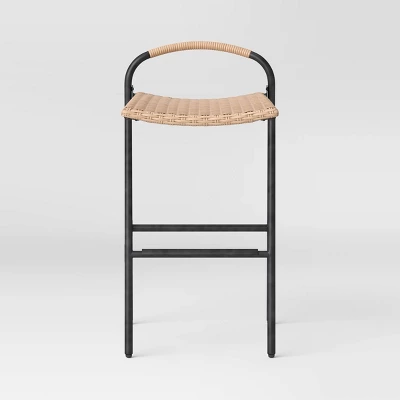 Popperton 2pk Arched Wicker Bar Height Patio Chairs, Outdoor Furniture - Black - Threshold™ designed with Studio McGee Popperton 2pk Arched Wicker Bar Height Patio Chairs, Outdoor Furniture - Black - Threshold™ Designed With Studio McGee -Outdoor Furniture Store GUEST cf6f39be 54c3 4531 b7fa 373522040ec9