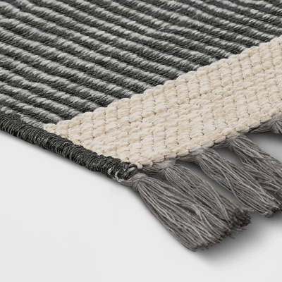 7'x10' Oversized Stripe Outdoor Rug Charcoal Gray - Threshold™ 7'x10' Oversized Stripe Outdoor Rug Charcoal Gray - Threshold™ -Outdoor Furniture Store GUEST e5193476 611c 439f acc9 9d6167feae52