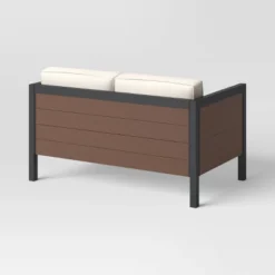 Bryant 2pc Faux Wood Patio Loveseat & Coffee Table - Gray/Natural - Threshold™ 5 Bryant 2pc Faux Wood Patio Loveseat & Coffee Table - Gray/Natural - Threshold™ -Outdoor Furniture Store GUEST e7ed45fd b978 4207 ae3a e5295e23db39