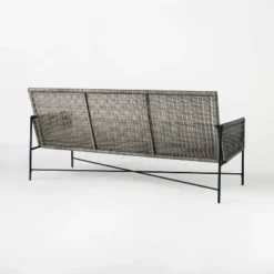 Wicker & Metal X Frame Patio Sofa - Gray - Threshold™ Designed With Studio McGee -Outdoor Furniture Store GUEST e9727c5c 7d57 4fb3 b845 7b850243113b