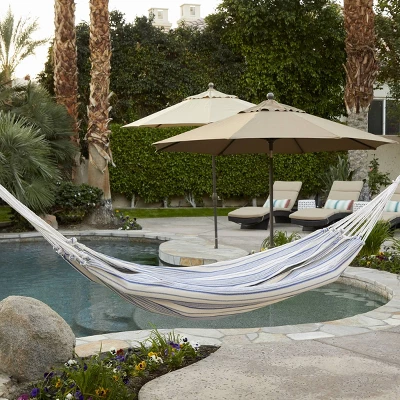 Linen Striped Flat Weave Hammock Blue - Threshold™ Linen Striped Flat Weave Hammock Blue - Threshold™ -Outdoor Furniture Store GUEST ea2e52a0 0688 4597 90f3 9fffd5a675cf