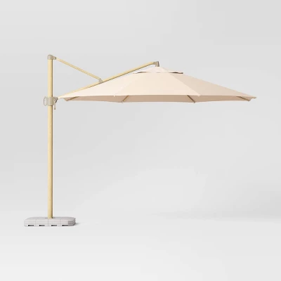 11'x11' Offset Patio Umbrella - Light Wood Pole - Threshold™ 11'x11' Offset Patio Umbrella - Light Wood Pole - Threshold™ -Outdoor Furniture Store GUEST ea47e628 bcf7 4e12 96be fb89f6cc84f9