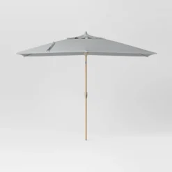 10'x6' Rectangular Market Patio Umbrella - Light Wood Pole - Threshold™ -Outdoor Furniture Store GUEST f5207d19 b112 42c3 9b2a 2cb4b691976e