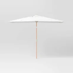 10'x6' Rectangular Market Patio Umbrella - Light Wood Pole - Threshold™ -Outdoor Furniture Store GUEST f54a3077 f1a5 43a3 a82f 09bba8e9f5d4