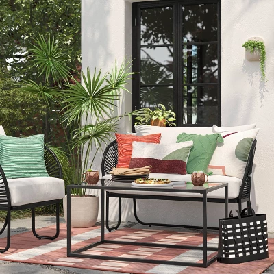 5'x7' Dashed Stripe Outdoor Rug Warm - Threshold™ 5'x7' Dashed Stripe Outdoor Rug Warm - Threshold™ -Outdoor Furniture Store GUEST f74144e0 586c 4edf 837e d93347a9a4c3