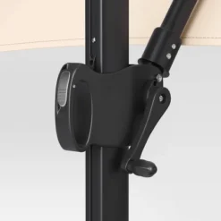 11'x11' Offset Patio Umbrella Tan - Black Pole - Threshold™ -Outdoor Furniture Store GUEST f79ac294 d06e 484d 889c 0886e604e724