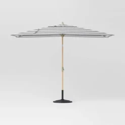 10'x6' Rectangular Market Patio Umbrella - Light Wood Pole - Threshold™ -Outdoor Furniture Store GUEST fc3a8c11 a12b 492e 9086 a37bf385b2dc
