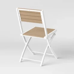 Bryant 4pk Faux Wood Folding Patio Bistro Chairs - White/Light Wood - Threshold™ -Outdoor Furniture Store GUEST ff0c02ae c0b7 4249 800c e541509c2011